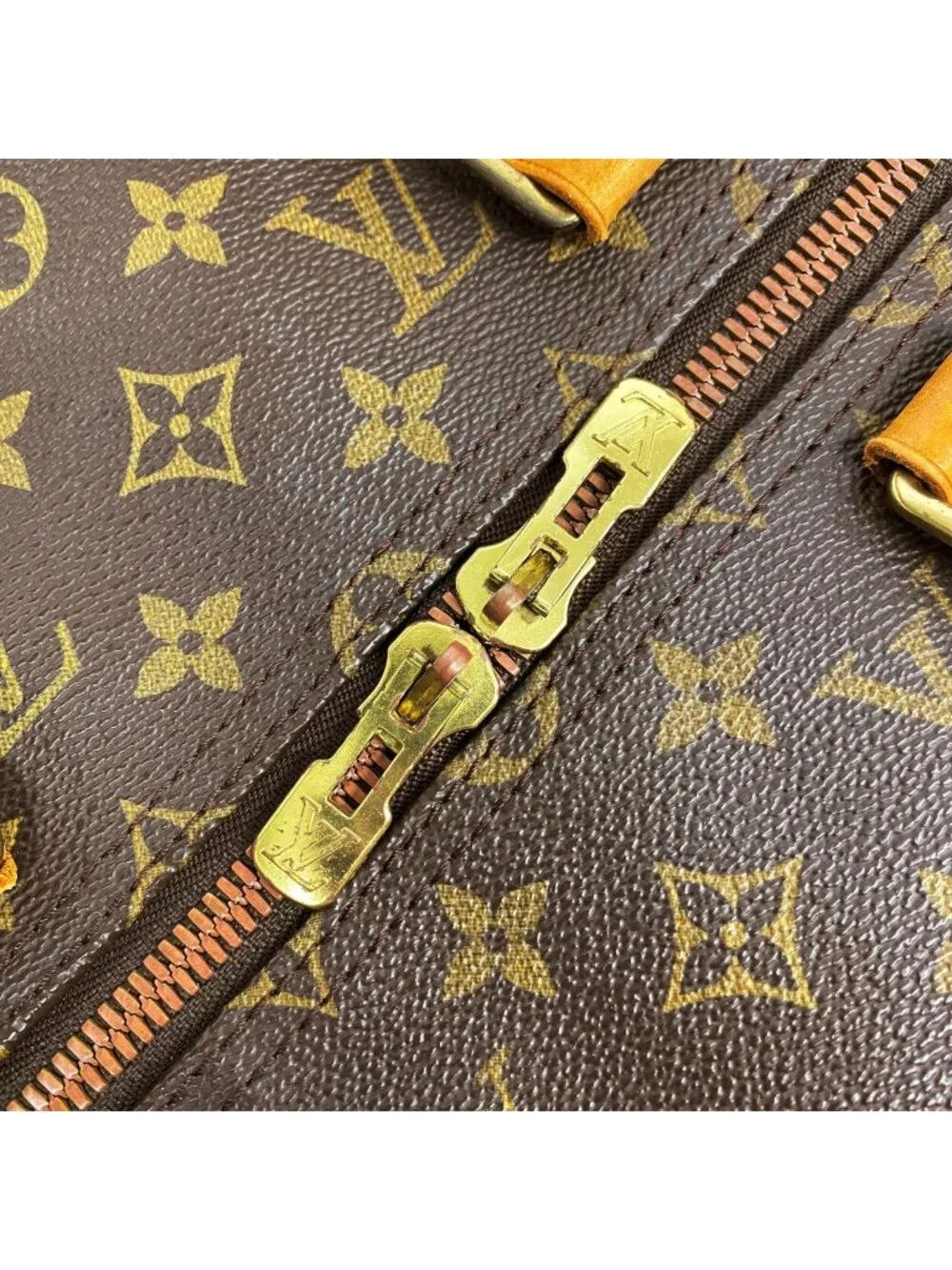 Louis Vuitton Boston Bag Monogram Keepall 50 Brown